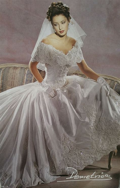 Demetrios 1993 Wedding Dresses 80s Wedding Dress With Veil Beautiful