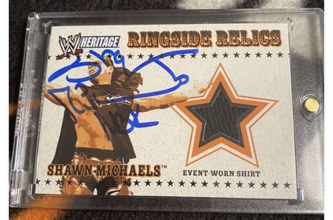 Wwe Heritage Ringside Relics Shawn Michaels Autograph