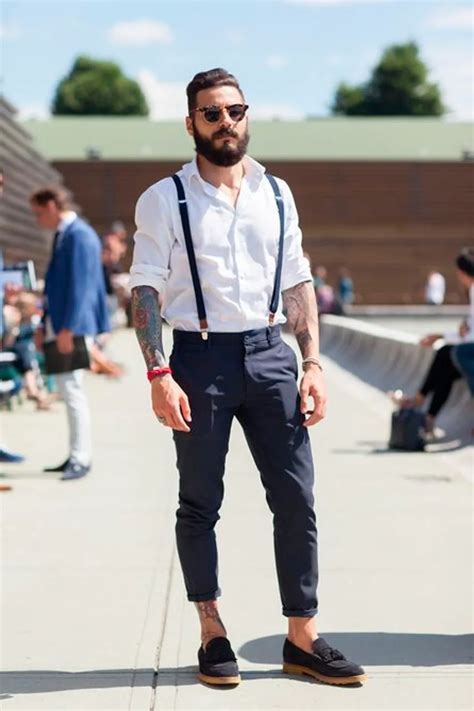 9 Ways To Spot A Hipster Mens Outfits Mens Fashion Suits Suspenders Men