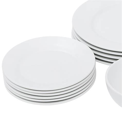 18 Pieces Dinner Plates And Bowls Set Home Kitchen Dinnerware Service For