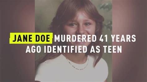 Watch Jane Doe Murdered 41 Years Ago Identified As Teen Oxygen