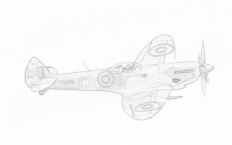 Spitfire Coloring Page