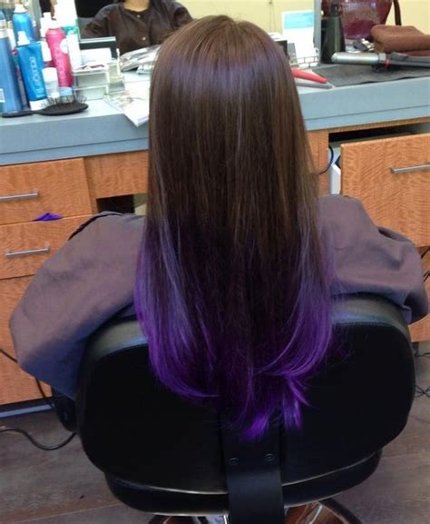 Purple And Brown Ombre Dark Brown To Purple Ombré Purple Hair Tips