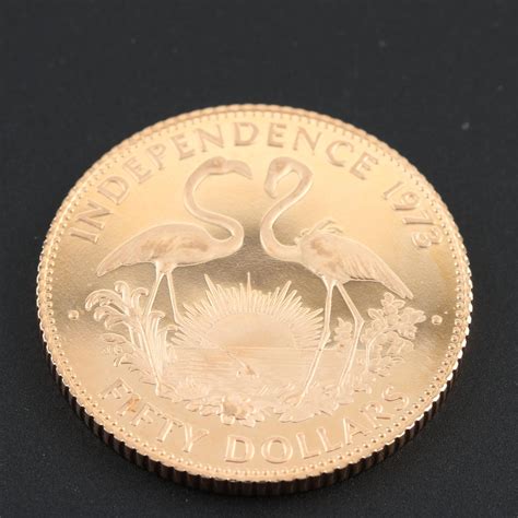 1973 Bahamas 50 Dollar Gold Coin Ebth