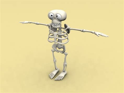 Cool Cartoon Skeleton Obj