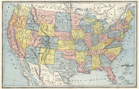 1884 Map Of United States Map
