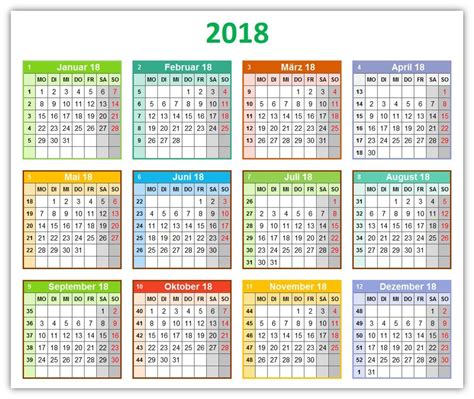 Die Kalendervorlage „bunter Jahreskalender Mit Platz Für Notizen“ Zeigt