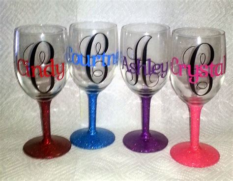 Crystals Creative Spot Personalized Wine Glasses