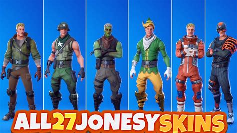 Evolution Of All 27 Jonesy Skins In History Of Fortnite Season 1 14