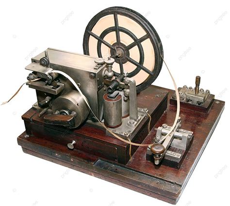 Fundo Máquina De Telégrafo Morse Vintage Obsoleta Isolada Declínio Retrô Enferrujado Foto E