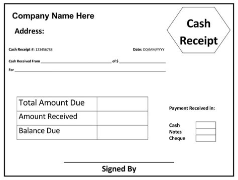 Cash Receipts Journal Document Template Premium Receipt Forms My XXX