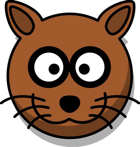 Desenho Animado Com Cabeça De Gato Marrom Png Transparente Stickpng