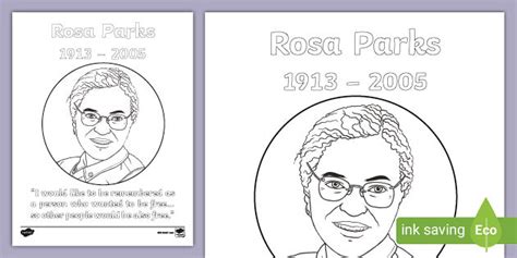 Rosa Parks Coloring Sheet Teacher Made