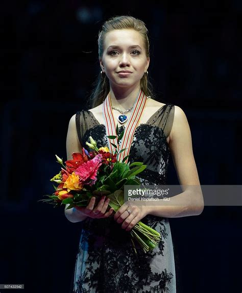 Silver Medalist Elena Radionova Of Russia Poses During The Medal