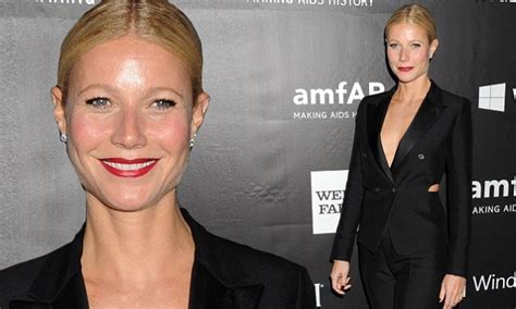 Gwyneth Paltrow Shows Daring Décolletage In Very Low Cut Pantsuit At
