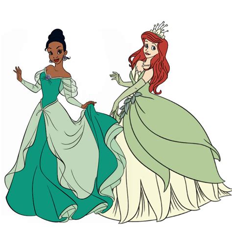 Tiana And Ariel Dress Swap By Jesuifrenchfries On Deviantart