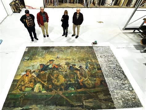 Historic Mural Of Washington Crossing The Delaware Rediscovered The