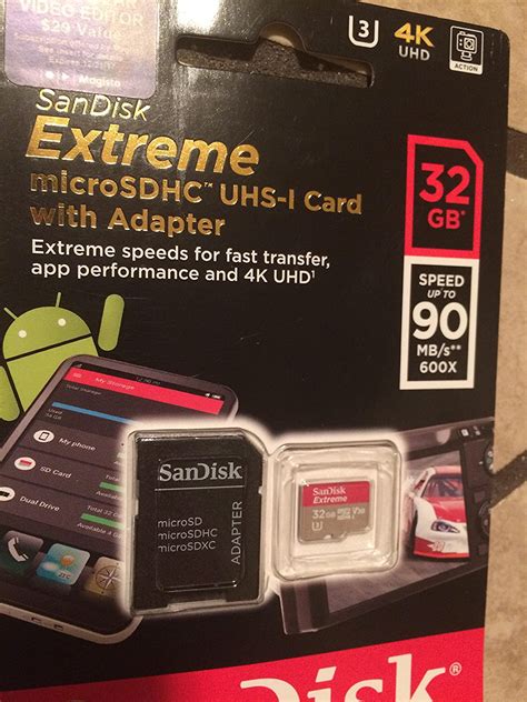 Sandisk Extreme 32 Gb Microsdhc Memory Card Sd Adapter Up To 90 Mbs