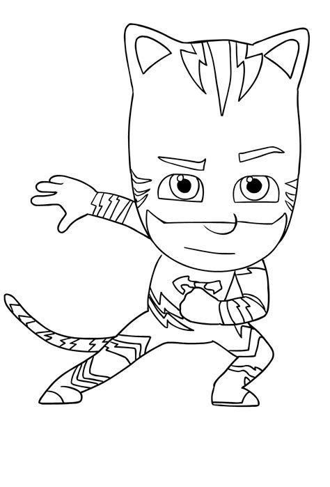 Coloring Page Coloring Book Pj Masks Sheets Ideas Free Mask