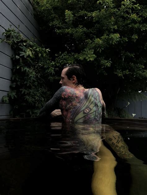 Tattooed Man In Water Aesthetic Photography