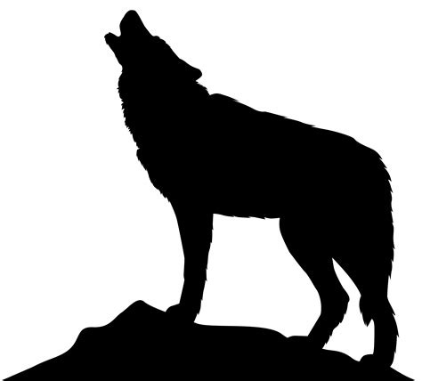 Howling Wolf Silhouette Clipart Best