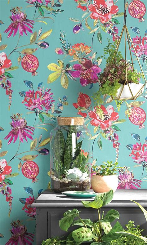 Bold Floral Wallpaper Walls Republic Us