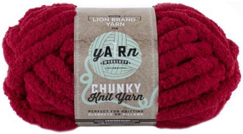 Lion Brand Ar Workshop Chunky Knit Yarn Pomegranate Seed 1 Kroger