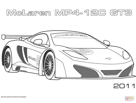 Magyarországon üzembe helyezett, leinformálható előélet, digitálisan. Ausmalbild: 2011 McLaren MP4 12C GT3 | Ausmalbilder kostenlos zum ausdrucken