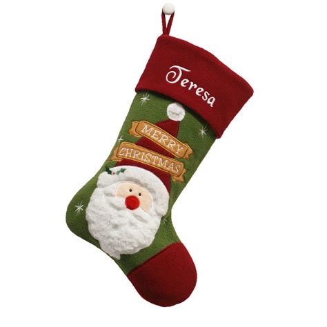personalised merry christmas santa stocking by dcaro