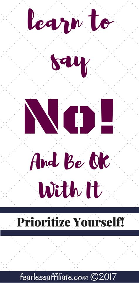 Learning to say no to people is one of the best things you can do for yourself, yet many people find it extremely difficult. Say No Without Feeling Guilty