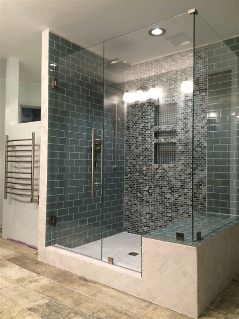 Glass Doors For Bathroom Aston Cascadia In X In Completely Frameless Hinged Shower