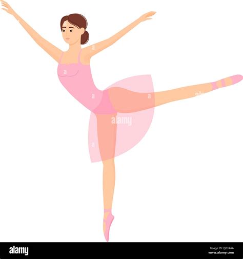 Ballet Dancer Beautiful Graceful Dancing Ballerina Vector