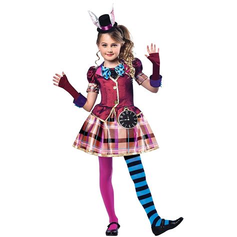 Girls Miss Hatter Costume Kids World Book Day Mad Hatter Fancy Dress