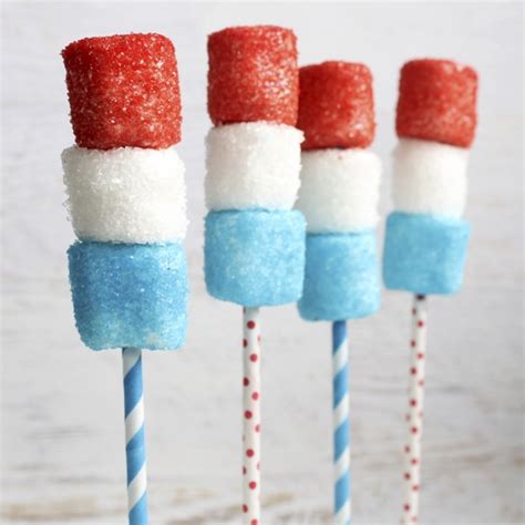 Red White And Blue Diy Marshmallow Pops Party Ideas Party