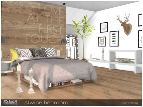 The Sims Resource Alwine Bedroom By Severinka • Sims 4 Downloads