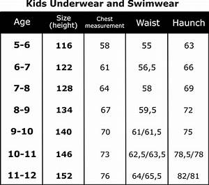 Femi Kids Size Chart