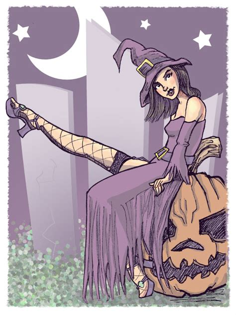 halloween witch pin up girl by spencey on deviantart