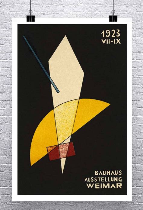 Vintage Bauhaus Poster 1923 Ausstellung Weimar Fine Art Giclee Etsy