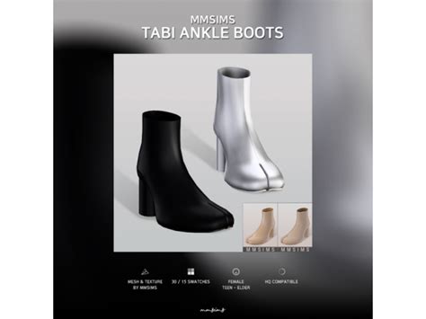 Mmsims Tabi Ankle Boots By Mmsims The Sims 4 Boots Ankle Boots