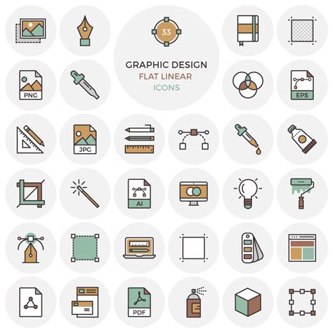 Flat Vector Graphic Design Icon Icons Fribly