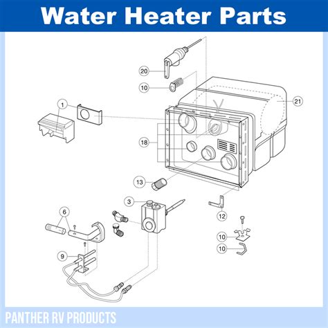 Dometic™ Atwood G6a 6 Rv Water Heater Parts Breakdown