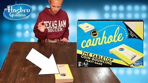 Coinhole Tabletop Coin Bouncing Party Game Youtube