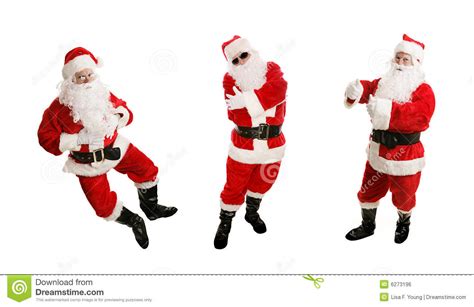 Three Dancing Santas Stock Photo Image Of Boots Full 6273196