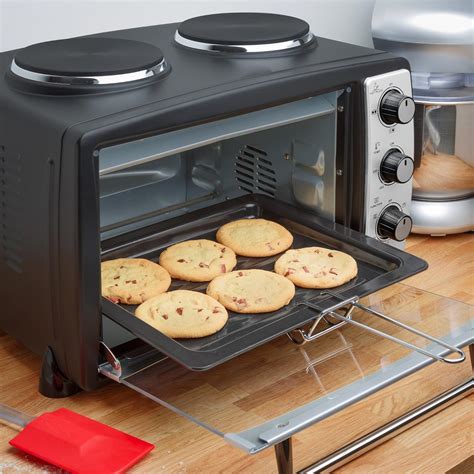 Andrew James Mini Oven With Hob Electric Mini Cooker With Double Hot