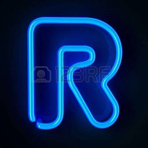 Neon letter R