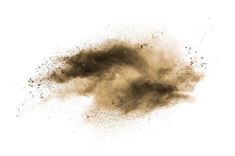 Premium Photo Deep Brown Powder Dust Explosion On White Background