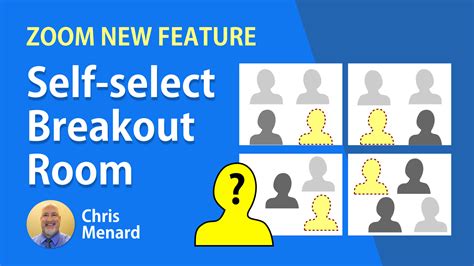 How to set up zoom's breakout rooms: Self-select Breakout Rooms in Zoom: Chris Menard Training