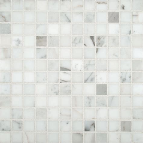 Calacatta Gold 1 X 1 Marble Mosaic Tile In White Wayfair