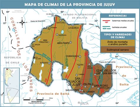 Climatic Map Of The Province Of Jujuy Ex