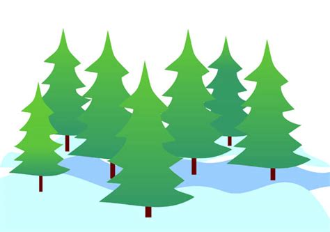Tree Covered In Snow Clipart Free